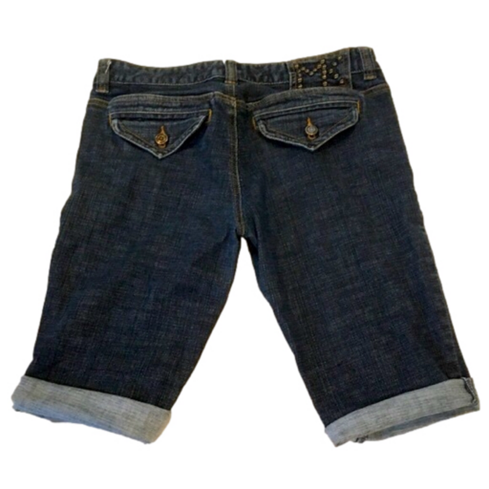 Michael Kors Denim Studded Bermuda Shorts Sz 4 - Picture 2 of 7